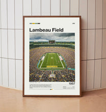 Lambeau Field Poster, Green Bay Packers Poster Print, NFL Stadium Poster, Football Fan Gift Print