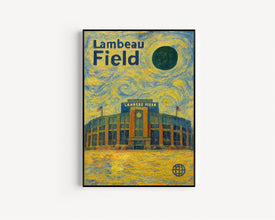 Lambeau Field Poster, Packers Poster, Minimalist, Helvetica, Mid-Century Modern, Football Art, Football Stadium Poster