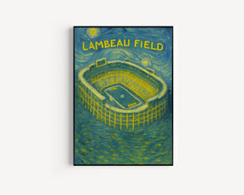 Lambeau Field Print – Home of the Green Bay Packers, Office Print, Games Room Print, Bedroom Print, Basement Print