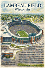 Lambeau Field Watercolor Poster – Green Bay Wisconsin Wall Art 4410248704
