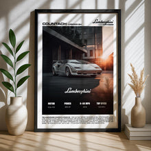 Lamborghini Countach LP5000 QV Poster – Retro Supercar Wall Art Print, Classic Lamborghini Decor 4389097711