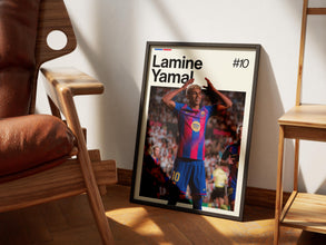 Lamine Yamal Poster  Football Wall Art  Framed Soccer Print  Sports Decor  Rising Star Artwork  Lamine Yamal 4378745055