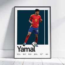 Lamine Yamal Spain Football Poster, Spanish National Print, Young Star Soccer Art 1746796039