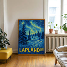 Lapland Finland Travel Poster - Scandinavian Wall Art Print, Home & Office Decor, Illustration Poster, Perfect Gift Collection, Travel Print