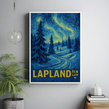 Lapland Finland Travel Poster - Scandinavian Wall Art Print, Home & Office Decor, Illustration Poster, Perfect Gift Collection, Travel Print