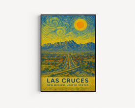 Las Cruces Poster Print, Las Cruces Travel Poster, Las Cruces Van Gogh Style Wall Art, Las Cruces, New Mexico, United States