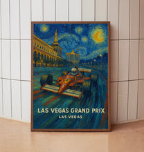 Las Vegas Grand Prix Poster – Thrilling Formula 1 Night Race with Iconic Casino Skyline