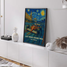 Las Vegas Grand Prix Poster – Thrilling Formula 1 Night Race with Iconic Casino Skyline