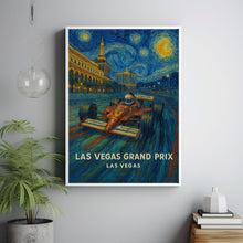 Las Vegas Grand Prix Poster – Thrilling Formula 1 Night Race with Iconic Casino Skyline