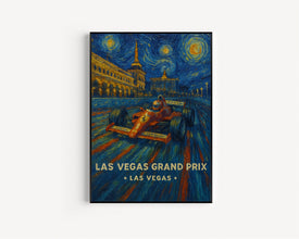 Las Vegas Grand Prix Poster – Thrilling Formula 1 Night Race with Iconic Casino Skyline1