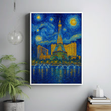 Las Vegas, USA Van Gogh Style, Digital Download Eiffel Tower, Night Scene, Cityscape, Travel Van Gogh Style, Digital Art, Wall Decor