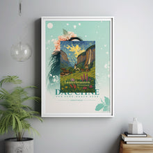Lauterbrunnen Switzerland Poster, Swiss Travel Print, Wengen, Interlaken, Grindelwald, Swiss Alps, Murren, Waterfalls, Eiger, Stechelberg