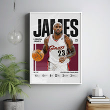 LeBron James #23 Poster King James Cleveland Basketball Wall Art