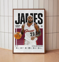 LeBron James #23 Poster King James Cleveland Basketball Wall Art