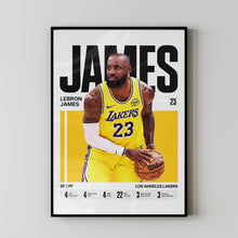 LeBron James #23 Poster King James LA Basketball Wall Art