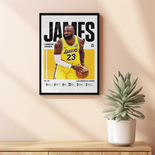 LeBron James #23 Poster King James LA Basketball Wall Art