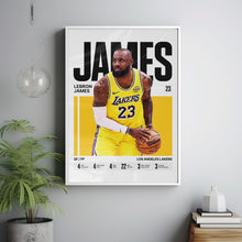 LeBron James #23 Poster King James LA Basketball Wall Art
