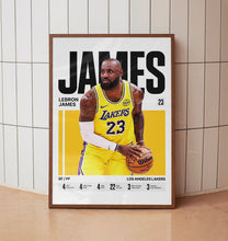 LeBron James #23 Poster King James LA Basketball Wall Art