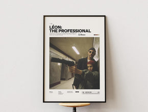 Leon The Professional Movie Poster, Alternative Movie Poster Print, Jean Reno, Gary Oldman and Natalie Portman Film Leon Print Wall Art 1865256030