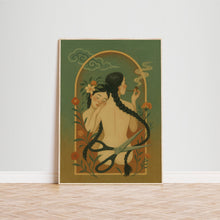 Letting Go – Surreal Feminine Breakup Art, Symbolic Lesbian Couple Poster 4304809691