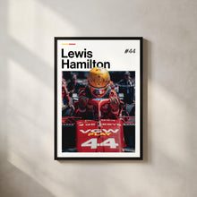 Lewis Hamilton Poster, Hamilton Ferrari Wall Art, Framed Ferrari F1 Print, Motorsport Grand Prix Decor, Car Racing Artwork, Lewis Ferrari 4362114450