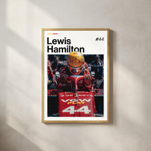 Lewis Hamilton Poster, Hamilton Ferrari Wall Art, Framed Ferrari F1 Print, Motorsport Grand Prix Decor, Car Racing Artwork, Lewis Ferrari 4362114450