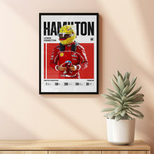 Lewis Hamilton #44 Poster Ferrari Racing Wall Art