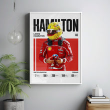 Lewis Hamilton #44 Poster Ferrari Racing Wall Art