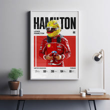Lewis Hamilton #44 Poster Ferrari Racing Wall Art