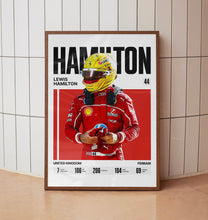 Lewis Hamilton #44 Poster Ferrari Racing Wall Art