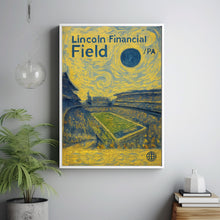 Lincoln Financial Field Poster, Eagles Poster, Minimalist, Mid-Century Modern, Football Art, Football Stadium Poster, Philadelphia