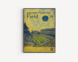 Lincoln Financial Field Poster, Eagles Poster, Minimalist, Mid-Century Modern, Football Art, Football Stadium Poster, Philadelphia
