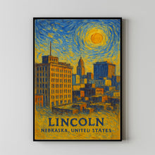 Lincoln Poster Print, Lincoln Travel Poster, Lincoln Minimalistic Wall Art, Lincoln, Nebraska, United States