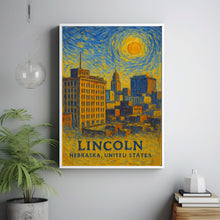 Lincoln Poster Print, Lincoln Travel Poster, Lincoln Minimalistic Wall Art, Lincoln, Nebraska, United States