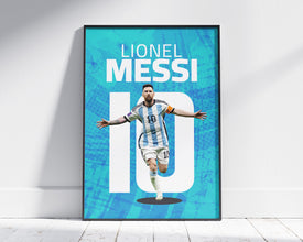 Lionel Messi Argentina Poster, Soccer Legend Wall Art Sport Poster 1676366018