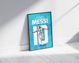 Lionel Messi Argentina Poster, Soccer Legend Wall Art Sport Poster 1676366018