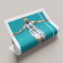 Lionel Messi Argentina Soccer Poster, Football Wall Art, Sports Decor, Fan Cave Print 1483055851