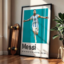 Lionel Messi Argentina Soccer Poster, Football Wall Art, Sports Decor, Fan Cave Print 1483055851