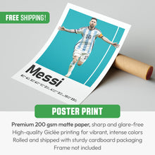 Lionel Messi Argentina Soccer Poster, Football Wall Art, Sports Decor, Fan Cave Print 1483055851