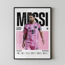 Lionel Messi #10 Poster Miami Soccer Wall Art