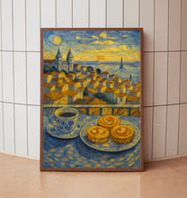 Lisbon Portugal Travel Poster, Lisbon Poster Print, Lisbon Train Wall Art, Portugal Pastel de Nata Lisbon, Food and Travel