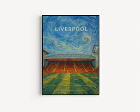 Liverpool Football Modern Art Poster Anfield Stadium Illustration Print For Soccer Supporters Perfect Gift For Brother Birthday For Him