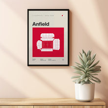 Liverpool Football Poster, Anfield Stadium Print, Mid Century Modern Soccer Poster, Spo-R1T7VJ