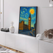 London Poster Print, London Travel Poster, London Van Gogh Style Wall Art, London, United Kingdom