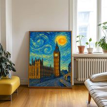 London Poster Print, London Travel Poster, London Van Gogh Style Wall Art, London, United Kingdom
