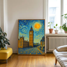London Poster Print, London Travel Poster, London Van Gogh Style Wall Art, London, United Kingdom