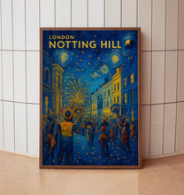 London Travel Poster, England Wall Art Print, Illustration Poster, Carnival print, Home & Office decor, Gift idea, Notting Hill Travel print