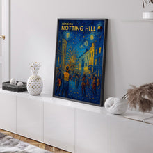 London Travel Poster, England Wall Art Print, Illustration Poster, Carnival print, Home & Office decor, Gift idea, Notting Hill Travel print