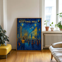 London Travel Poster, England Wall Art Print, Illustration Poster, Carnival print, Home & Office decor, Gift idea, Notting Hill Travel print