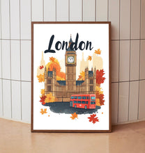 London Wall Art – Travel Poster of Big Ben, United Kingdom Decor, England Gift & Birthday Presen